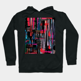 Stripes- Abstract Texture Collage Hoodie